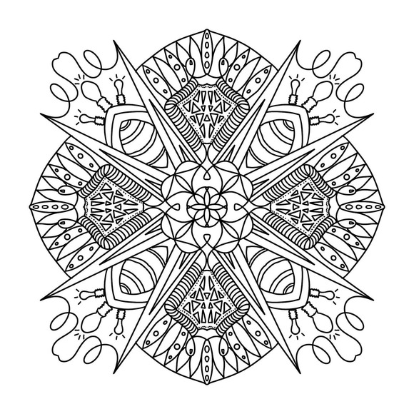 Adult Mandala Coloring Book, Therapeutic Coloring Book, Mindful Coloring Book - Picture 6 of 9